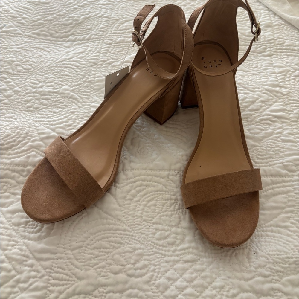 A New Day Women's Brown Suede Heels